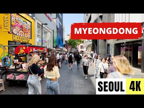 SEOUL, SOUTH KOREA 🇰🇷 [4K] Myeongdong — 1 HOUR Walking Tour