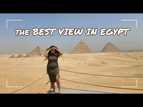 My FAVORITE View in Egypt ~ 9 Pyramids Lounge Vlog 🖤🐫🇪🇬