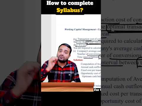 How to complete syllabus? #caintercosting #caexam #educationalvideo