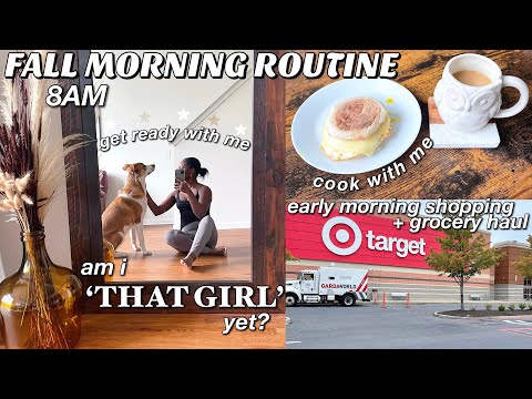 8AM productive fall morning routine 2021 | "THAT girl" morning routine, well kind of...