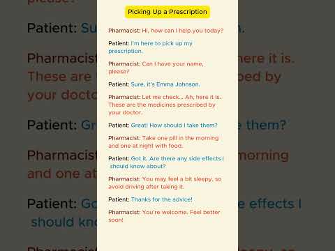 Picking Up a Prescription - Practice English Communication Daily #Shorts