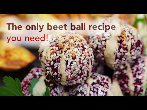 NUTTY BEET ball recipe with almonds, pumpkin seeds and beetroot GF VEGAN