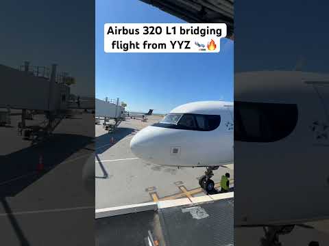 Airbus 320 L1 bridging flight from YYZ 🛬🔥 #travel #aviation #airport rt