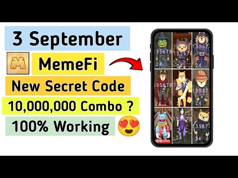 ( Level 1-12) memefi new secret combo 3 september | coin daily code today 3 september all levels