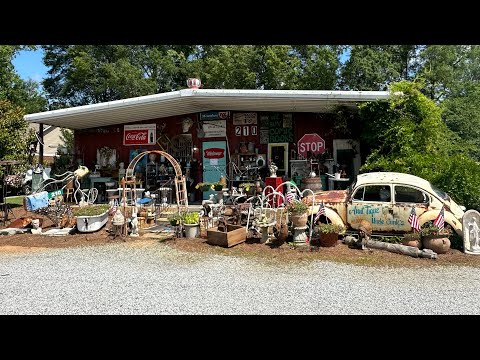 Shopping at an Antique Mall Lets go Antiquing Treasure Hunting Video Vlog