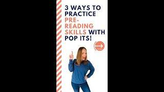 3 Ways to Practice Pre Reading Skills With Pop Its! #shorts #YouTubeShorts