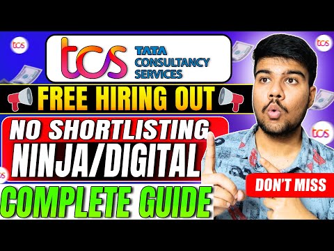 TCS Free Hiring Begins! Ninja & Digital Roles Worth 11LPA🔥