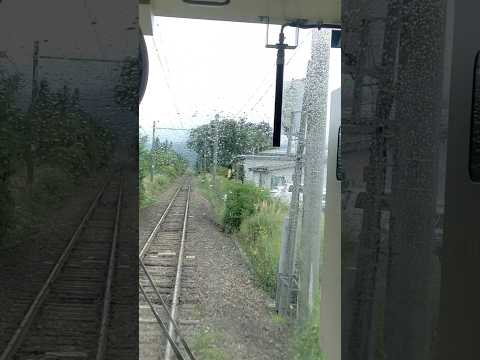 白馬駅を発車 #白馬駅 #長野県 #白馬村 #電車 #遥か38万キロのボヤージュ #鉄道 #大糸線 #たびその #jr東日本 #信州