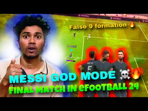 MESSI BECAME GOD IN THE LAST EFOOTBALL 24 match ☠️🔥 FALSE-9 ... VS GOOD RANKED OPPONENT🔥