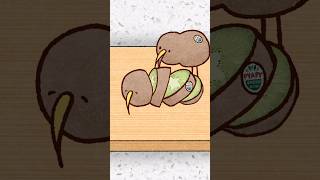 Kiwi Bird cannibalism #animation #animal #cute