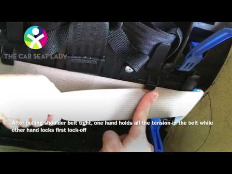 Tricks on closing Clek's rear facing seat belt lock-offs