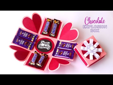 Birthday Explosion Box| Chocolate Explosion Box| Chocolate Day Gift| How to Make Explosion Box