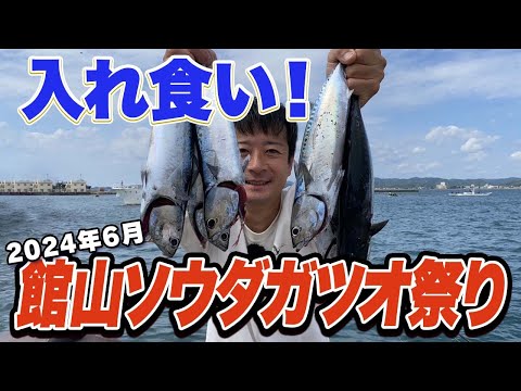 【千葉県館山】ソウダガツオ入れ食い祭り2024開催中！15分でクーラー満タン！(2024/6/7)