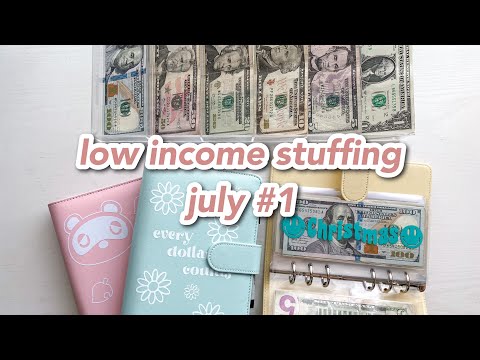 cash envelope stuffing & sinking funds | low income budget | july #1