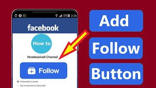 Facebook Followers Settings to Add Follow Button on Facebook Account 2023!! - Howtosolveit