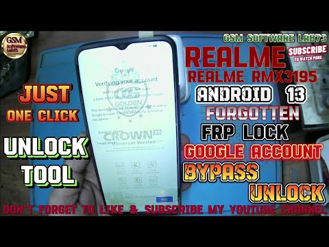 REALME C25S FRP BYPASS|ANDROID 13|REALME C25S RMX3195  GOOGLE ACCOUNT BYPASS ONE CLICK  UNLOCK TOOL✅