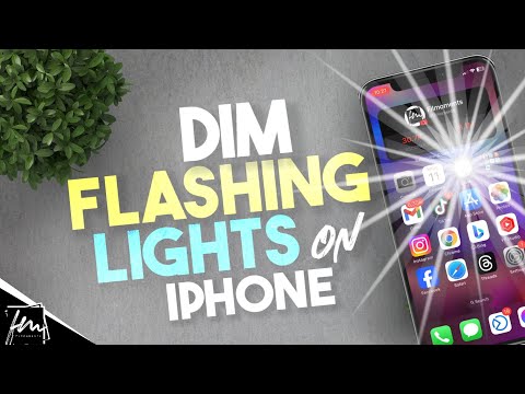 How to dim flashing lights on iPhone