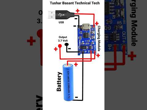 18650 Lithium battery charging system USB DIY Project #shorts