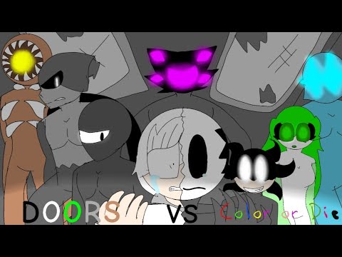 Doors Vs Color or Die (Seek Figur rush Ambush Ayes Halt Screech Vs Stickman)