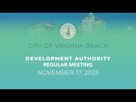 Virginia Beach Development Authority Meeting - 11/17/2023