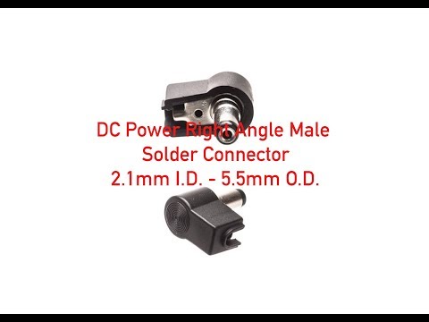 DC Power Right Angle Male Solder Connector - 2.1mm I.D. - 5.5mm O.D. P#921