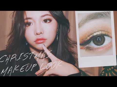 ギリギリのクリスマスメイク/Christmas makeup look