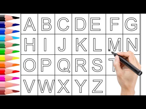 Collection of Uppercase & Lowercase Alphabet Dotted Lines, Alphabet Song A -Z, ABCD Alphabet Writing