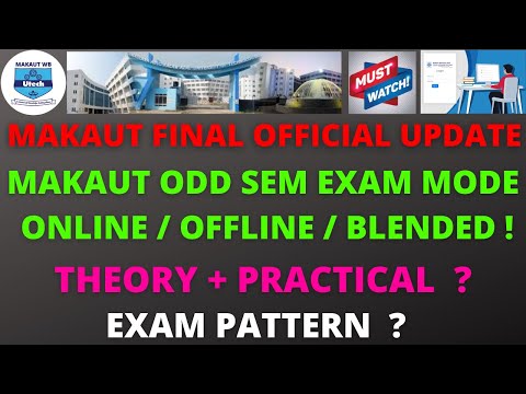 MAKAUT ODD SEM EXAM MODE ONLINE !