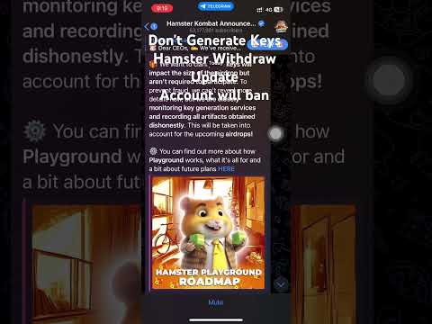 Hamster Kombat Withdraw Update Don't Generate Key Accoun Banned