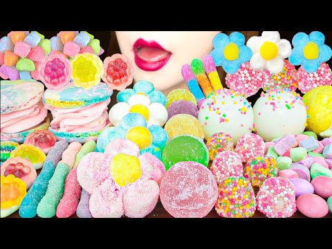 【ASMR】PASTEL DESSERTS🌸MUKBANG 먹방 食べる音 EATING SOUNDS NO TALKING