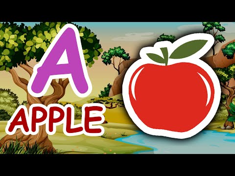 Learning Alphabet A to Z | Letters for Kids | Varnamala in English | abcd a for apple video