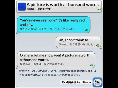 A picture is worth a thousand words. #real英会話 #英語耳 #english #イングリッシュ #英語#英語勉強サイト #英語学習アプリ＃睡眠