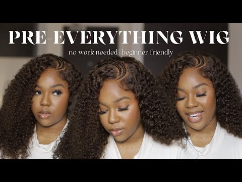 NO WORK IS NEEDED WITH THIS WIG! | *NEW 7IN1* PRE-EVERYTHING CURLY BROWN CLOSURE WIG | WESTKISS HAIR