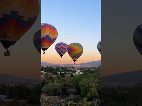 Hot Air Balloon Flight over Teotihuacan, Mexico #shorts