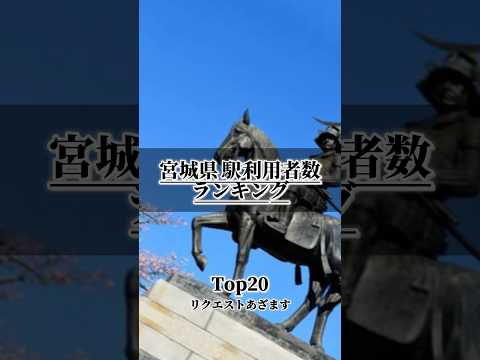 【宮城県】 1日駅利用者数ランキングTOP20￤今回ランクインする駅はどこだ!?｜#おすすめ #地理系 #鉄道 #ランキング