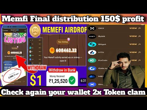 Big Update ✅ MemeFi || MemeFi okx deposit adress kesa Lagye || MemeFi Extra bonus claim 🔥🔥