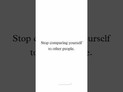 stop comparing yourself to other people you're only on this planet to be you. not someone  else's...