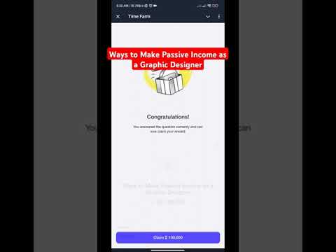 Ways to Make Passive Income as a Graphic Designer | time farm answer today | time farm video code