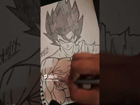 Draw Goku In My Style 🔥🥶 #anime #art #animedrawing #uigoku #goku #viral #shorts