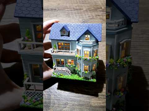 DIY miniature dollhouse kit "Warm house" #Shorts #diydollhouse #miniaturedollhouse