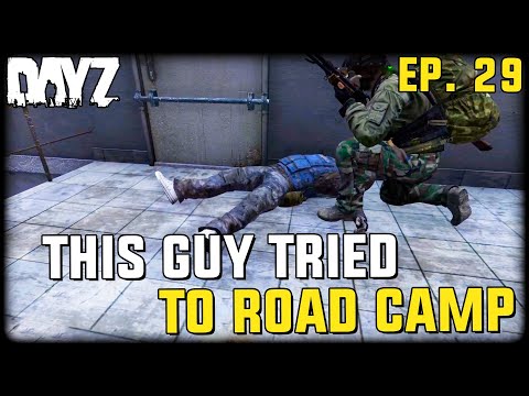 Building another base and fighting off a road camper with chocoTaco and Reid - DayZ Ep. 29