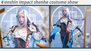 Genshin impact shenhe cosplay costume  show