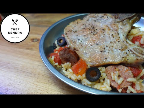 Pork Chops with Hearty Rice!