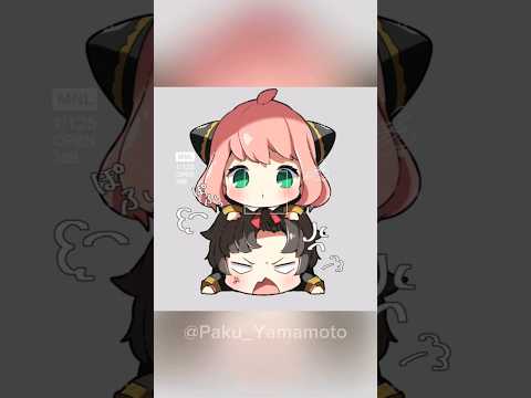 Anya x Damian chibi 😁.                      #anyaanddemian#spyxfamily#anime#edit#chibi#memes