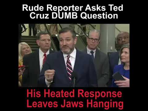 Ouch. Rude reporter asks Ted Cruz Dumb question. Ted's heated response leaves.