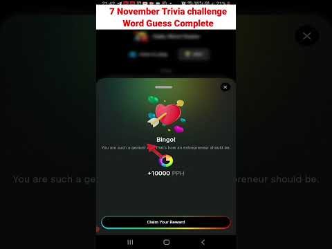 7 November Trivia Challenge Today And Word Guess complete || #blovedapp #triviachallenge