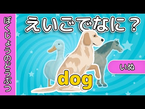 英会話 | ぼくじょうの動物 | えいごでなに | レッド キャットリーディング