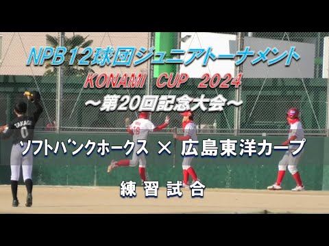 【2024年 NPBｼﾞｭﾆｱﾄｰﾅﾒﾝﾄ】ｿﾌﾄﾊﾞﾝｸﾎｰｸｽ × 広島東洋カープ【練習試合】