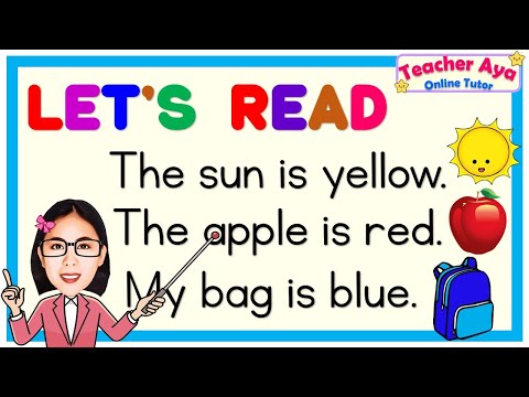 LEARN TO READ  | Reading Lesson for Kids | "Colors" Sentences |Teacher Aya Online Tutor