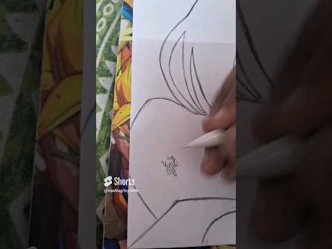 TIMELAPSE SKETCH #goku #ssj #anime #shorts #viral